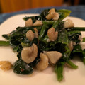 ダッフィーニーうに's cooksnap of when they made ☆ほうれん草と小エビごま油炒め☆.