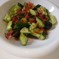 えりこ82☆'s cooksnap of when they made 簡単～たたき胡瓜の熱々桜えびタレかけ♪.