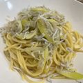 aaikoo's cooksnap of when they made 湘南流しらすと長葱たっぷりパスタ.