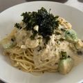 ＊＊天然水＊＊'s cooksnap of when they made 明太子とアボカドのクリームスパゲッティ.