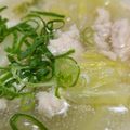 ちこね's cooksnap of when they made 3分煮るだけ☆鶏挽肉と白菜の春雨スープ.