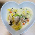 ももゆみ1230's cooksnap of when they made 鶏もも白菜のクリーム煮☆チーズ・マカロニ.
