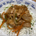 北京パンダ's cooksnap of when they made 昭和の定食屋さんの懐かしい豚肉生姜焼き.