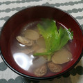 ﾁｲﾁｬﾝﾏﾏ's cooksnap of when they made 簡単！新玉ねぎとあさりdeお吸い物.