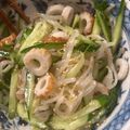 sacching's cooksnap of when they made 覚書 竹輪きゅうりモヤシ和え.
