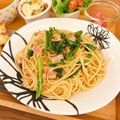 のんちごはん♡'s cooksnap of when they made 菜の花のパスタ.