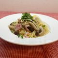 horseland's cooksnap of when they made ♪しめじとベーコンの和風パスタ♪.