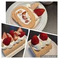 ほか弁ママ's cooksnap of when they made いちごの春色ロールケーキ.
