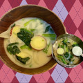 yu228's cooksnap of when they made さつま芋&ほうれん草と玉ねぎのお味噌汁.