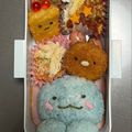 えむKitchen's cooksnap of when they made すみっコぐらしキャラ弁とかげとにせつむり.