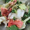 かめのたろう's cooksnap of when they made トマトとみょうがレタスの胡麻和えサラダ.