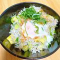 プー♡'s cooksnap of when they made しらすとアボカドのごまポン酢丼.