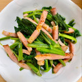 __おもち's cooksnap of when they made ☆ほうれん草とベーコンのバター醤油炒め☆.