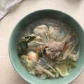 Ruriluru's cooksnap of when they made 餃子のタネの残りで 肉団子スープ.