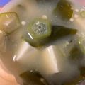 ひなコアラ's cooksnap of when they made オクラと豆腐のみそ汁.