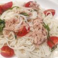 ABOママ☆'s cooksnap of when they made 白だしで！トマトとツナのぶっかけそうめん.