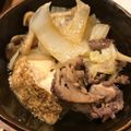 maruko1975's cooksnap of when they made 牛肉白菜焼き豆腐白葱で！すき焼き風肉豆腐.