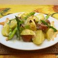 horseland's cooksnap of when they made 新じゃがとフランクとアスパラのチーズ焼き.