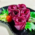 いなばっくす☆'s cooksnap of when they made 紅くるり大根のローズサラダ.