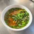 azbjbn's cooksnap of when they made かぼちゃと生ニラのお味噌汁.