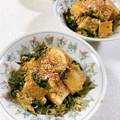 みぽぽ37's cooksnap of when they made 春菊と厚揚げの和風たまご炒め.