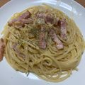 lala5's cooksnap of when they made にんにくベーコン生クリームで極上パスタ.