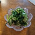 milkypeco's cooksnap of when they made おかひじきときゅうりの酢味噌和え.