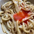 mahotere's cooksnap of when they made 【レンジで5分】油そば風うどん.