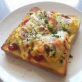 ぽむぽむまりん's cooksnap of when they made ミルフィーユ卵トースト☆アレンジ自在♥.