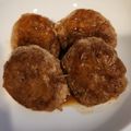 クックECV9QY☆'s cooksnap of when they made 簡単！鶏ひき肉ともやしの照焼きハンバーグ.