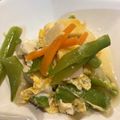 Nana777's cooksnap of when they made スナップエンドウと高野豆腐の卵とじ.