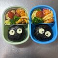 Chaaa_room's cooksnap of when they made トトロ＊まっくろくろすけ＊キャラ弁.