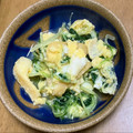☆すぬぴっぴ☆'s cooksnap of when they made 減塩！水菜と油揚げの卵とじ.