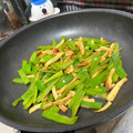 め目め's cooksnap of when they made ピーマンとちくわのカレー炒め.