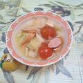 みかかめ's cooksnap of when they made 簡単♡ミニトマトとウインナーの味噌汁♡.
