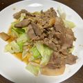 Rieきじとら's cooksnap of when they made 超お手軽な豚バラ肉とキャベツのウマだれ.