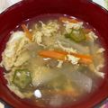 mcapちゅん's cooksnap of when they made ふんわり☆オクラと卵のコンソメスープ.