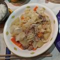 もぐらや00's cooksnap of when they made 豚骨野菜炒め.