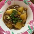 Hydrangea♡'s cooksnap of when they made じゃがいもと豚ひき肉のそぼろあんかけ煮.