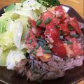 葉月優希's cooksnap of when they made 牛肉のサルサ風ソースかけ.