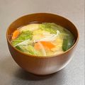Etsu☆ko's cooksnap of when they made 白菜とえのきと生姜のお味噌汁.