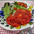 在宅勤務のおじさん's cooksnap of when they made お店の味！チーズハンバーグ・トマトソース.