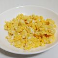 Tomくん's cooksnap of when they made 洗い物いらず★レンジで簡単炒り卵.