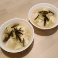 アクセル☆'s cooksnap of when they made 大根おろし汁で☆温かいお豆腐スープ.
