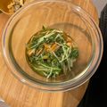 peanutsss's cooksnap of when they made レンジとめんつゆで♪水菜と油揚げの煮浸し.
