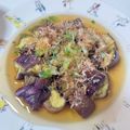 s's cooksnap of when they made レンジで簡単＊生姜香る茄子の白だし煮＊.