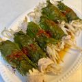 yu🐓's cooksnap of when they made もやしの豚と大葉巻き、ピリ辛ポン酢.