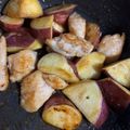 ストーンriyo's cooksnap of when they made さつま芋とささみのマヨしょうゆ炒め.