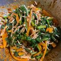 あろま花子's cooksnap of when they made 春菊のコチュジャンあえ♪簡単ごま和え.