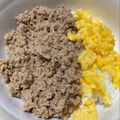 saori・ω・'s cooksnap of when they made 豚ひき肉で♪我が家の三色丼(そぼろ弁当).
